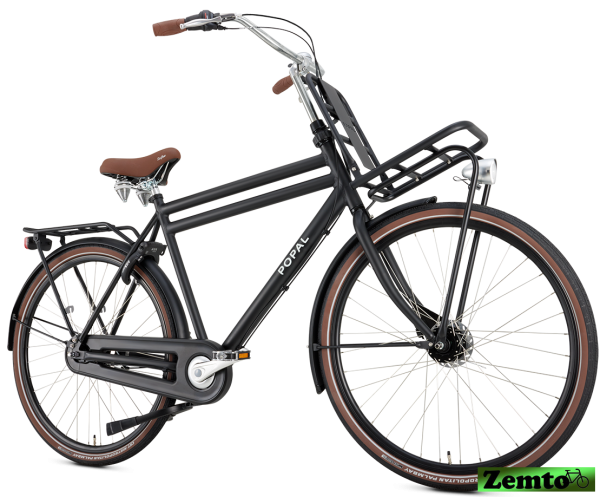 Herren Hollandrad Daily Dutch Prestige 7 Gang  , 61 cm, schwarz-matt